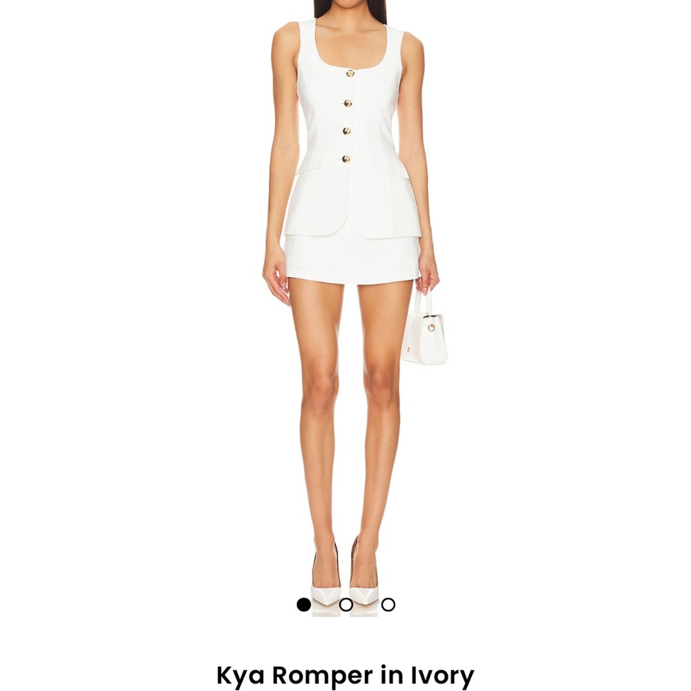 Amanda Uprichard Kya Romper In Ivory